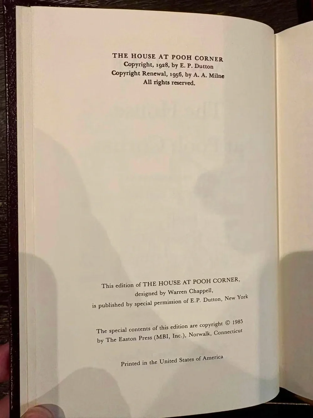 Winnie the Pooh leather-bound first collector edition